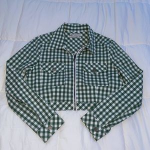 Urban Outfitters Green Gingham Jacket ✳️